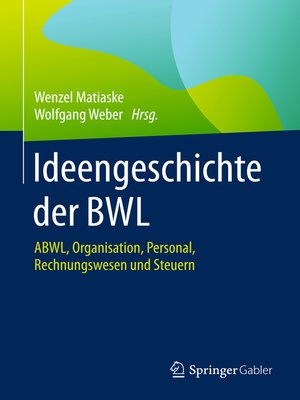 cover image of Ideengeschichte der BWL